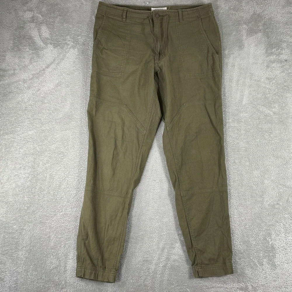 REI Co-op Trailsmith Jogger Pants Mens 36x34 Green Cotton Stretch Utility Hiking